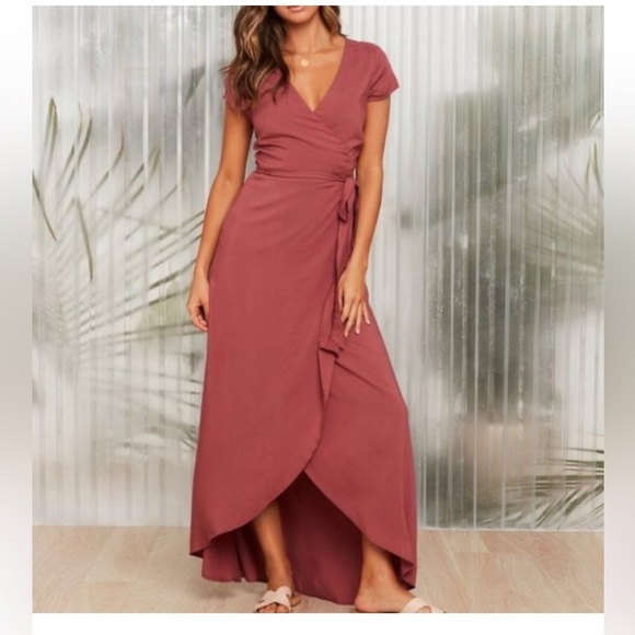 L*SPACE GOA Swim Maxi Wrap Dress Size Medium - Picture 1 of 10